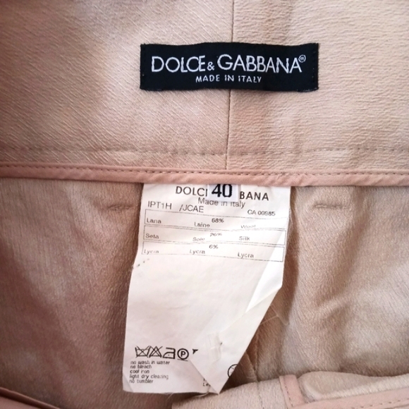 NEW Dolce & Gabbana Silk/Wool Low-Rise Bootcut Dress Pants - Picture 5 of 6